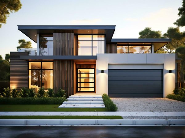 exterior-front-facade-of-new-modern-australian-style-home-residential-architecture-ai-generated-free-photo